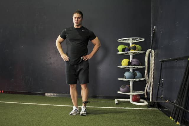 Ending position of Band Hip Adductions