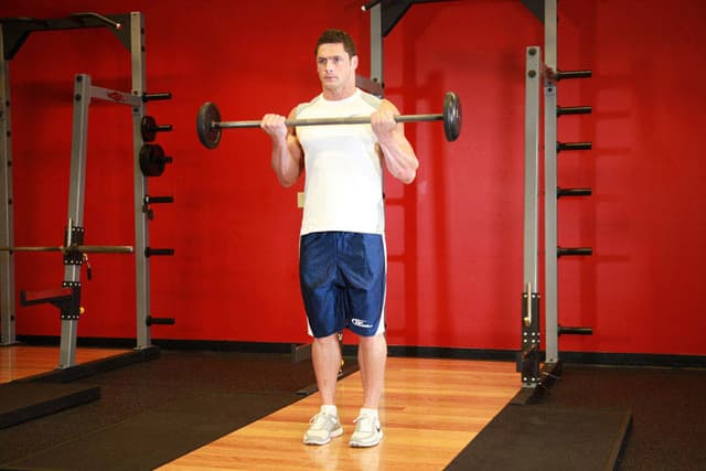 Ending position of Barbell Curl