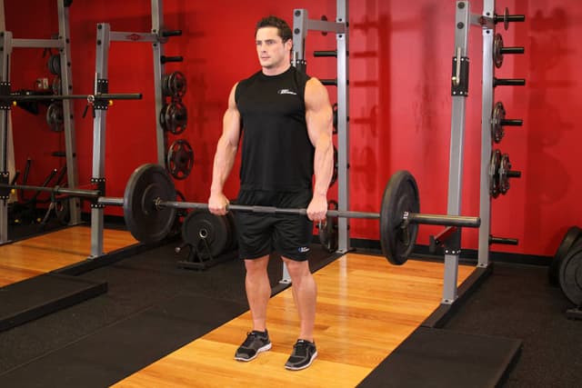 Ending position of Barbell Deadlift