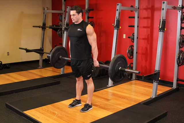 Ending position of Barbell Hack Squat