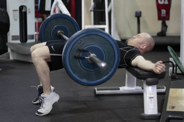 Ending position of Barbell Hip Thrust