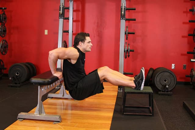 Ending position of Bench Dips