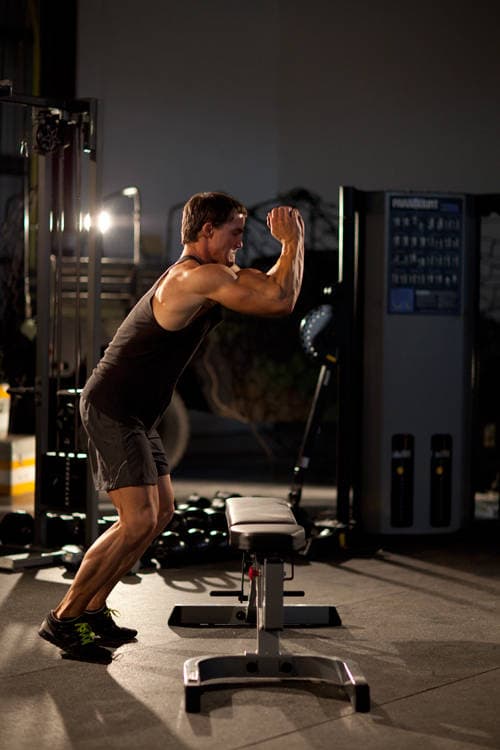 Starting position of Bench Jump
