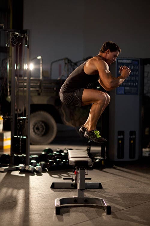 Ending position of Bench Jump