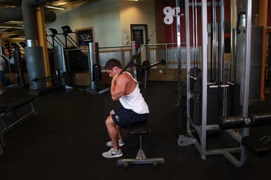 Cable Seated Crunch - Step 1
