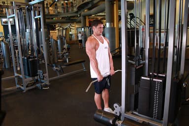 Cable Shrugs - Step 1