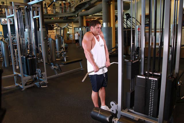 Ending position of Cable Shrugs