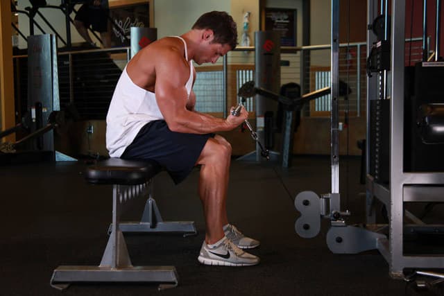Ending position of Cable Wrist Curl