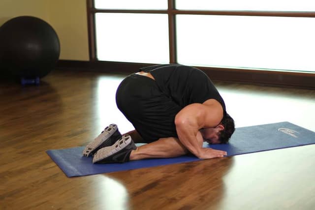 Ending position of Child's Pose