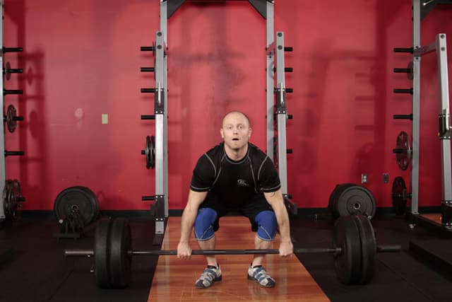 Starting position of Clean Deadlift