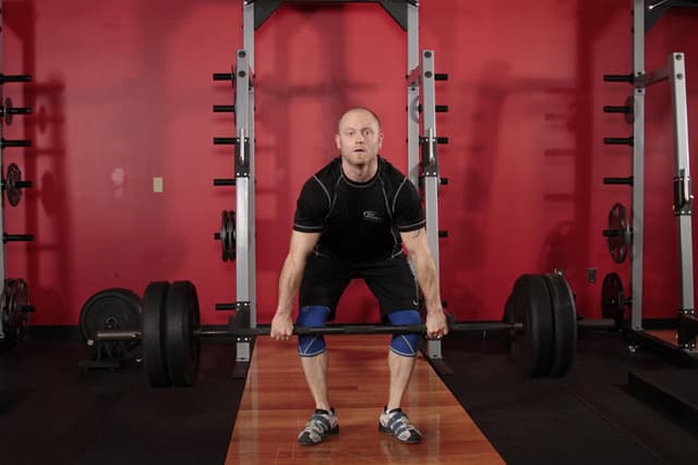 Ending position of Clean Deadlift