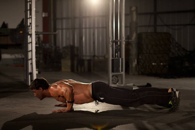 Ending position of Clock Push-Up