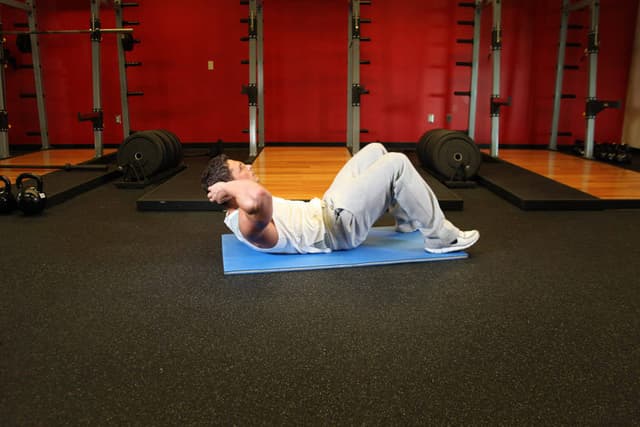 Ending position of Crunches