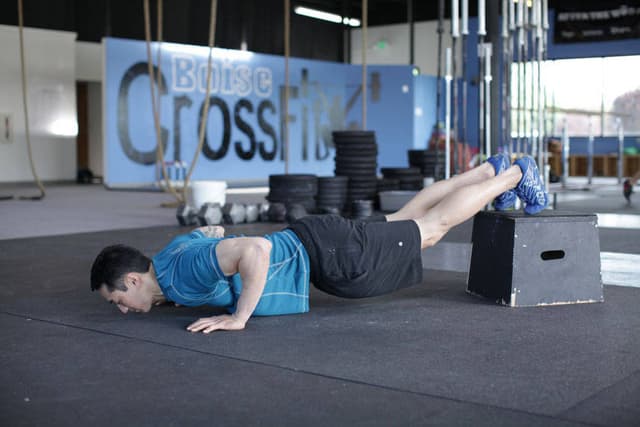 Ending position of Decline Push-Up