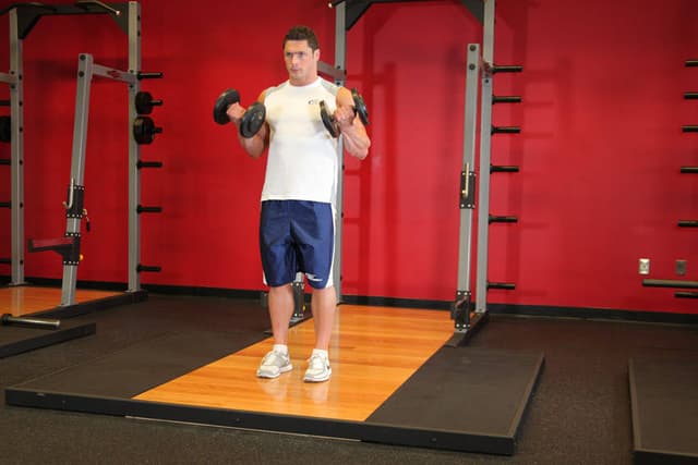 Ending position of Dumbbell Bicep Curl