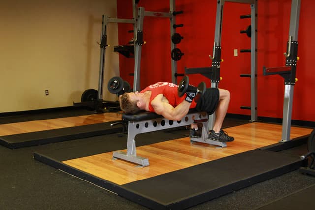 Ending position of Dumbbell Flyes
