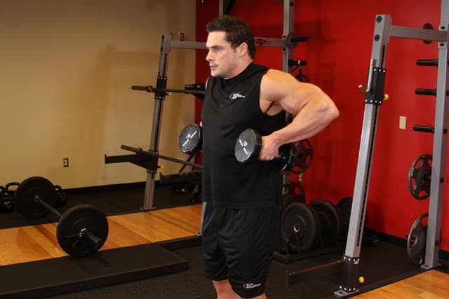 Ending position of Dumbbell Raise