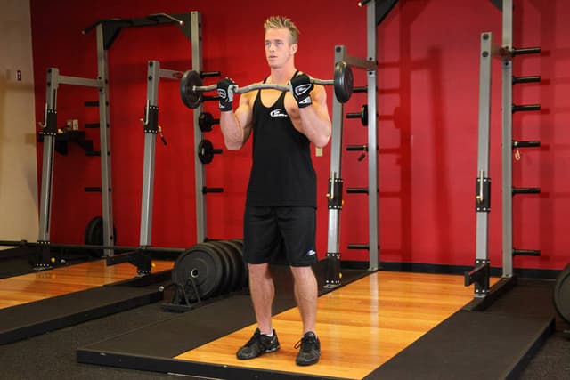 Ending position of EZ-Bar Curl