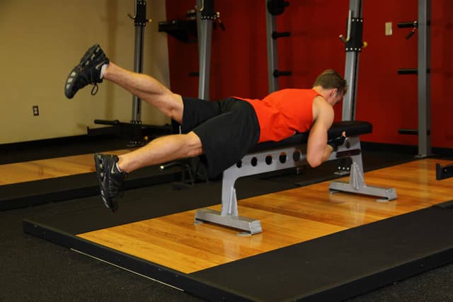 Starting position of Flutter Kicks