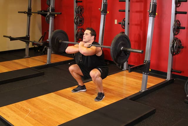 Ending position of Front Barbell Squat