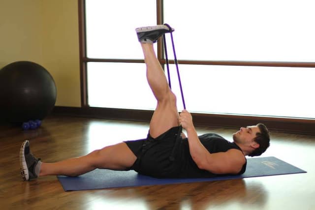 Ending position of Hamstring Stretch