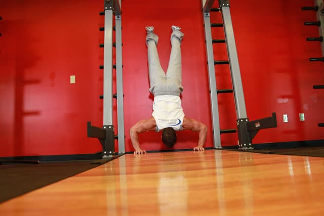 Ending position of Handstand Push-Ups