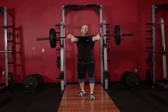 Starting position of Jerk Balance