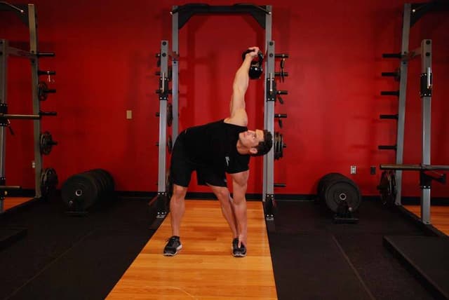 Ending position of Kettlebell Windmill