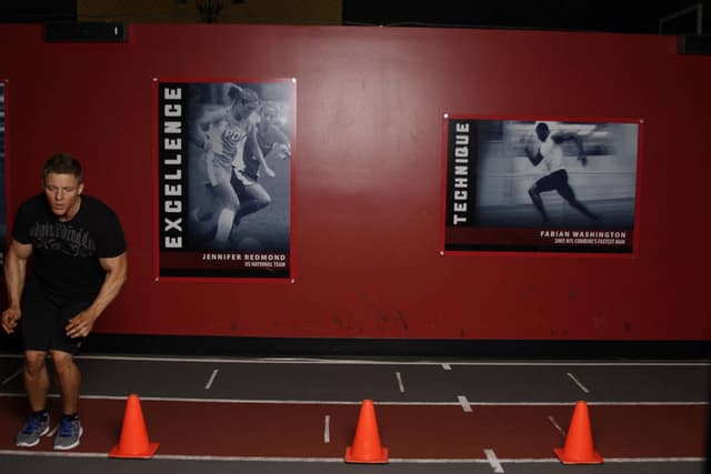 Starting position of Lateral Cone Hops