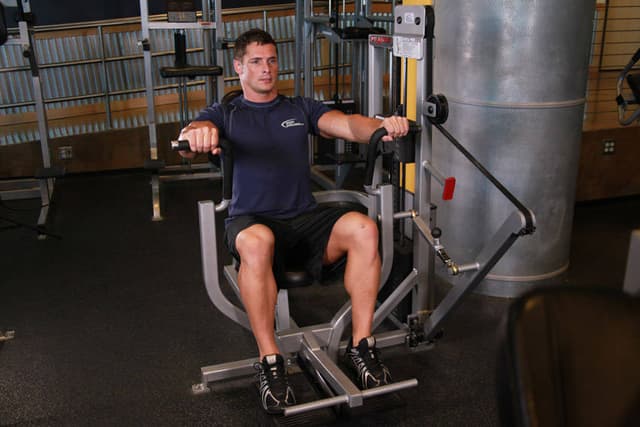 Ending position of Machine Bench Press