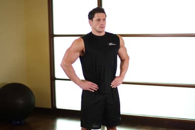 Starting position of Middle Back Stretch