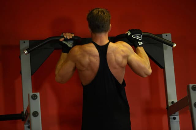 Ending position of Mixed Grip Chin