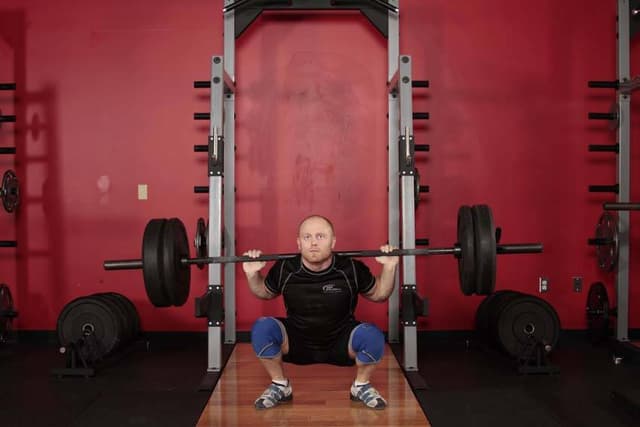 Ending position of Olympic Squat