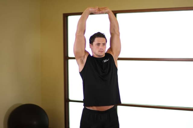 Ending position of Overhead Stretch