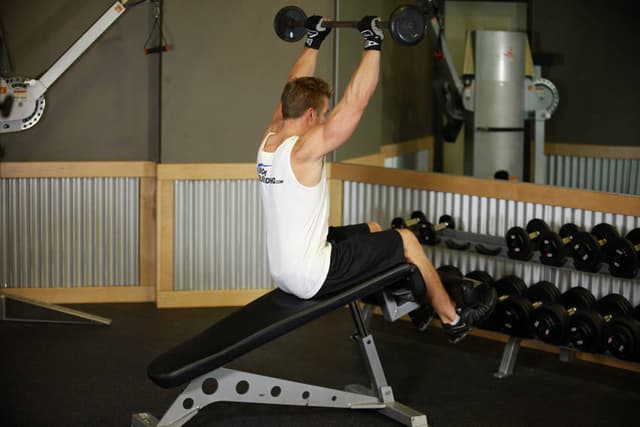 Ending position of Press Sit-Up