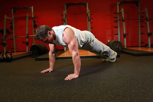 Starting position of Pushups
