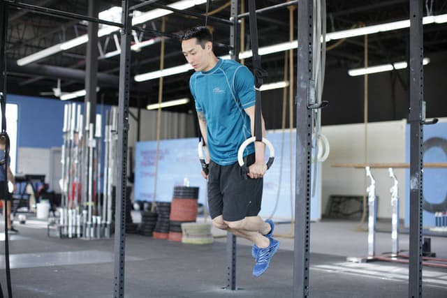 Ending position of Ring Dips