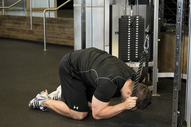 Ending position of Rope Crunch