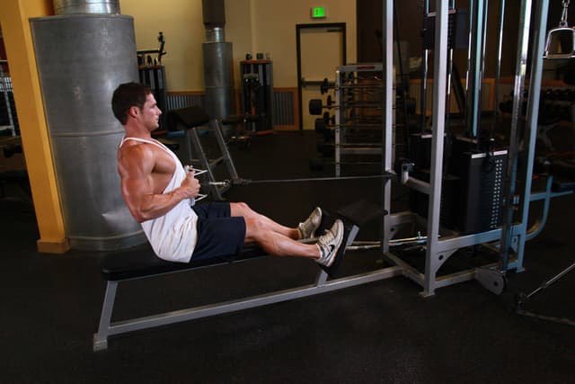 Ending position of Seated Cable Rows