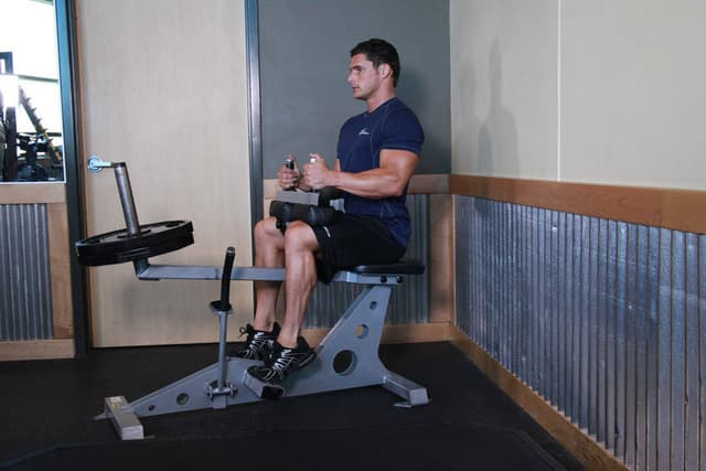 Ending position of Seated Calf Raise