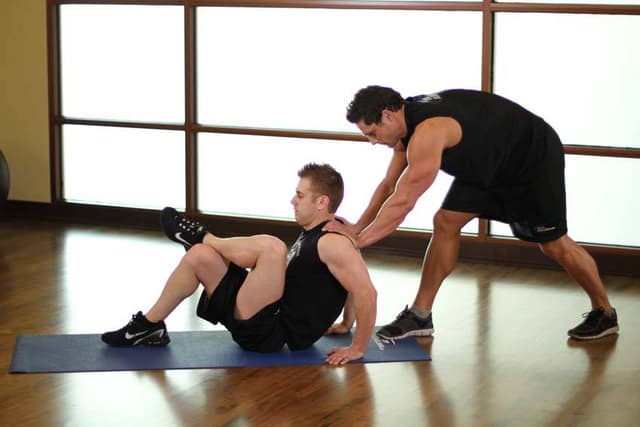 Starting position of Seated Glute