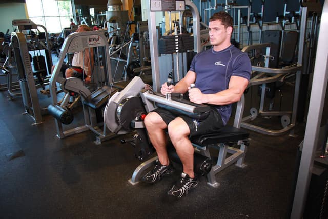 Ending position of Seated Leg Curl