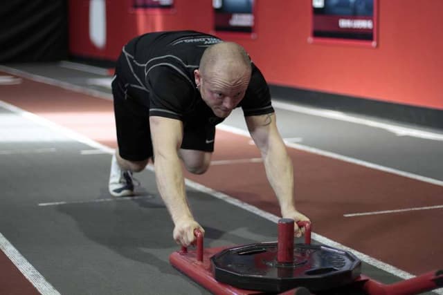 Ending position of Sled Push