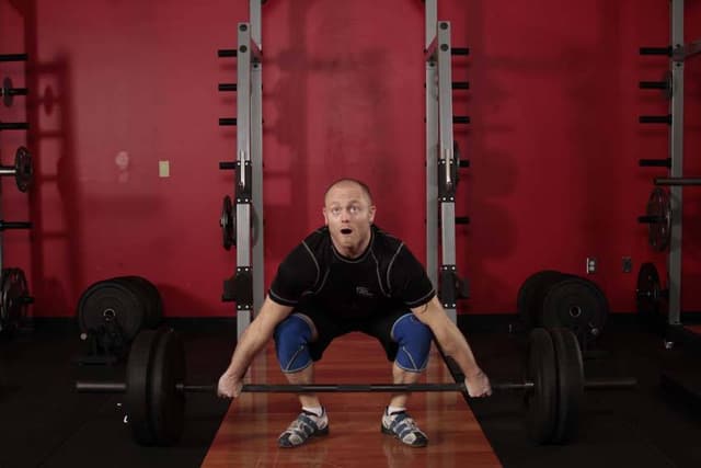 Starting position of Snatch Deadlift