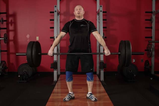 Ending position of Snatch Deadlift