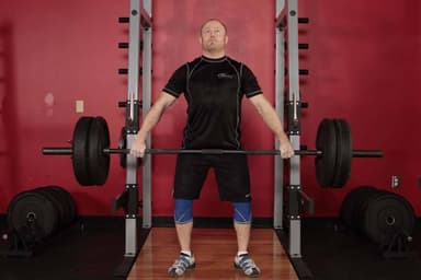 Starting position of Snatch Shrug