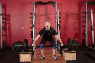Starting position of Snatch from Blocks