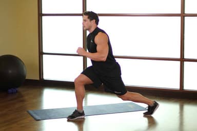 Starting position of Split Squats