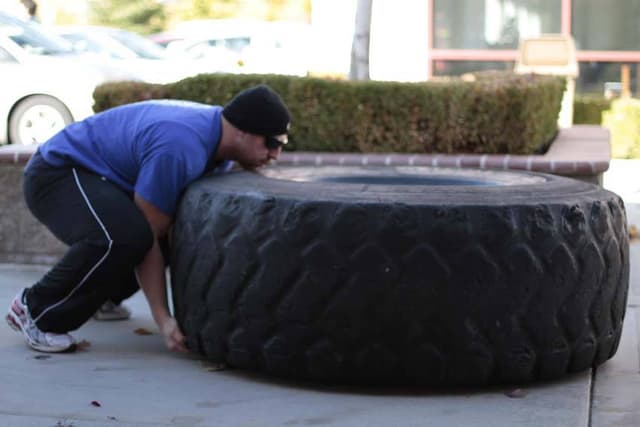 Starting position of Tire Flip