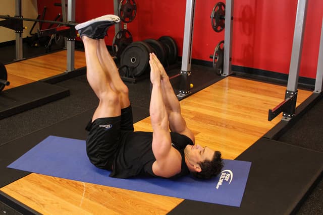 Starting position of Toe Touchers